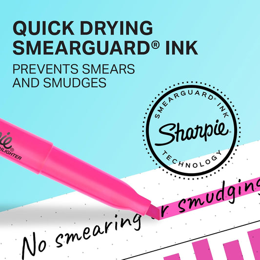 Sharpie Pocket Highlighters Narrow Chisel Tip Highlighter Marker Set Pack Of 36 In 6 Assorted Fluorescent And Pastel Highlighters Ideal For Office Teacher And School Supplies