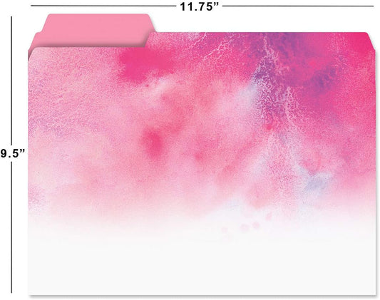 Current Floral Fun File Folders Value Pack - Bulk Set of 24, 6 Pretty Decorative Designs, 1/3 Cut Tabs, Heavy-Duty Paper Stock, Office Supplies for Home & Work, 9-½” x 11-¾” Letter Size