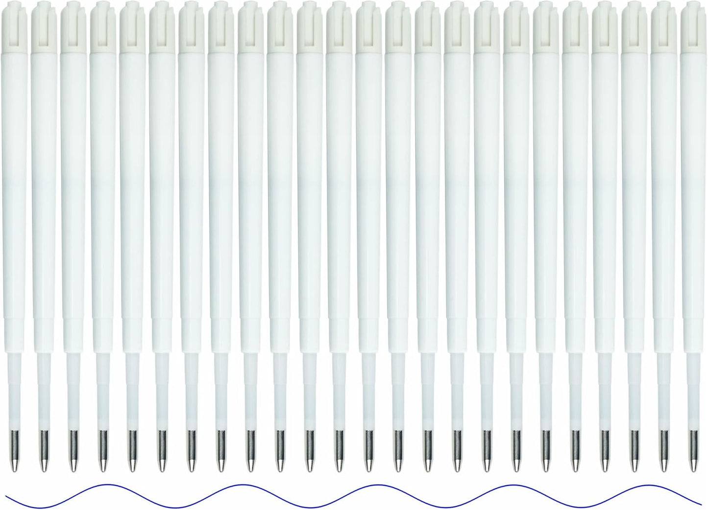 U-RIGHT 24 Pcs Ballpoint Pen Refills 1.0 mm Point Black Ink