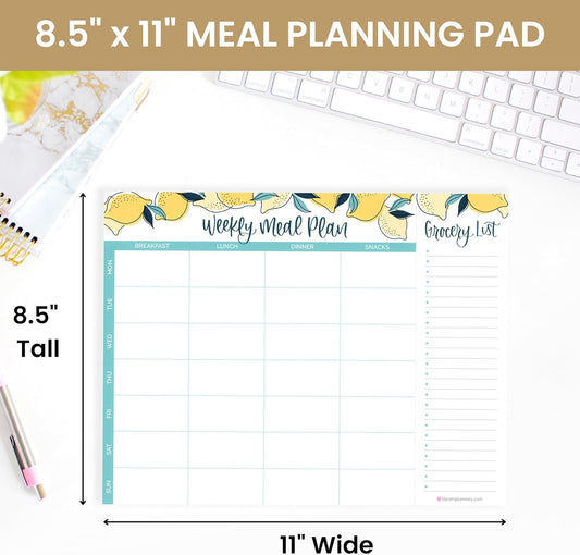 bloom daily planners Horizontal Weekly Tear-Off To Do List Planning Pad - Undated Notepad Organizer & Healthy Habit Tracker - 8.5” x 11” - Floral