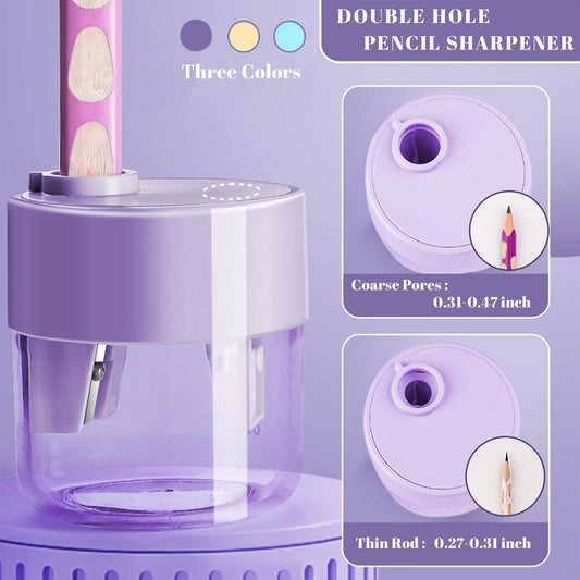 Pencil Sharpener 3 Pack Single Hole Manual Pencil Sharpeners for Colored Pencils, Portable Handheld Sharpener for Office, Drawing, Travel and Daily Use