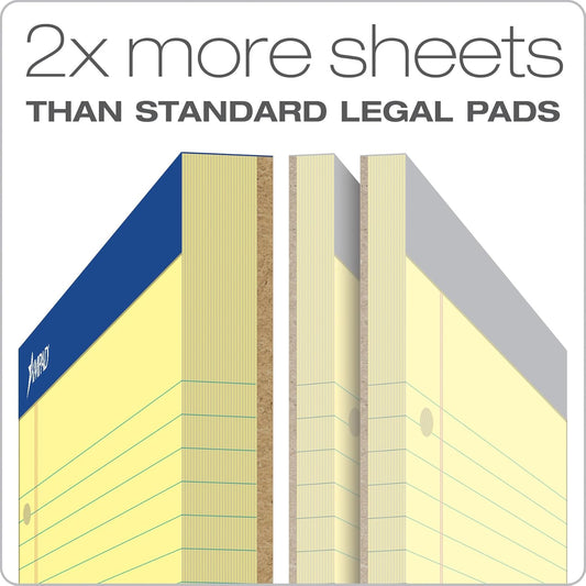 Ampad Evidence Dual Ruled Pad, Legal Ruling, Size 8.5 x 11.75 Inches, Canary Paper, 100 Sheets Per Pad (20-243)