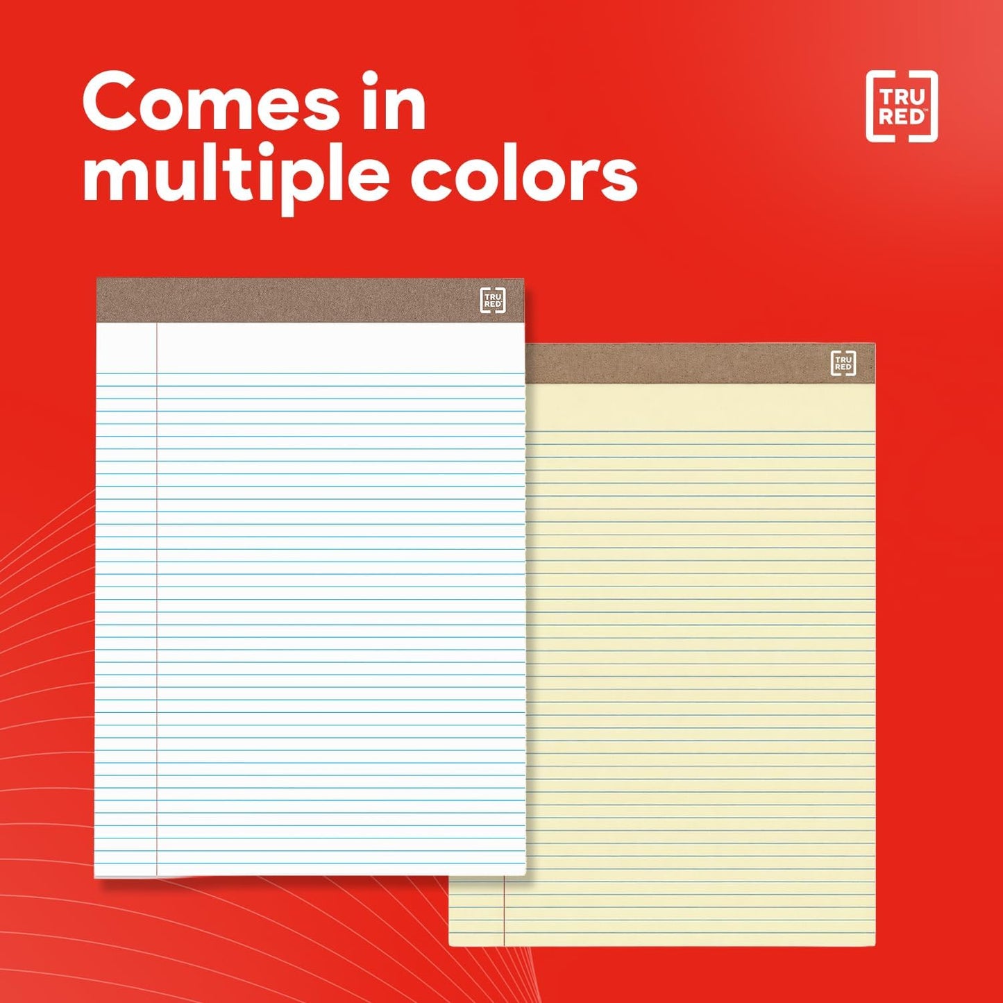 STAPLES Recycled Perforated Notepads, 8.5” x 11.75”, Narrow Ruled, Canary, 12‑Pack