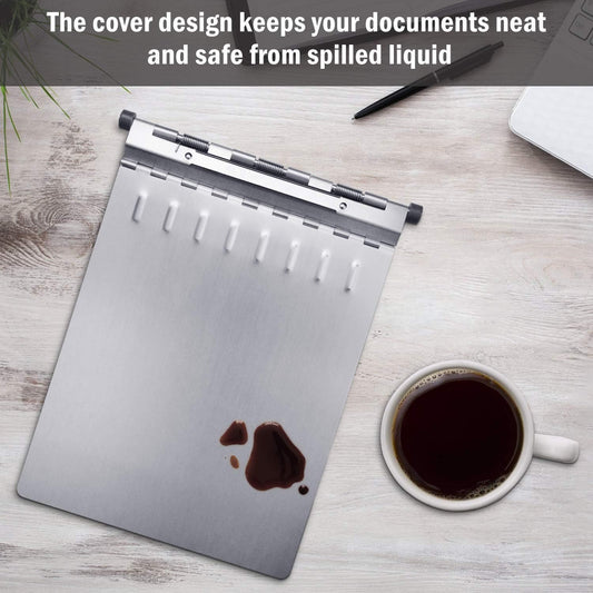 Metal Clipboard, Contractor Heavy Duty Aluminum Clipboard with High Capacity Clip, Rust-Proof Plate for Letter Size and A4 Paper Sheet, Supplies for Office, Jobsite, Medical, School, Law Enforcement