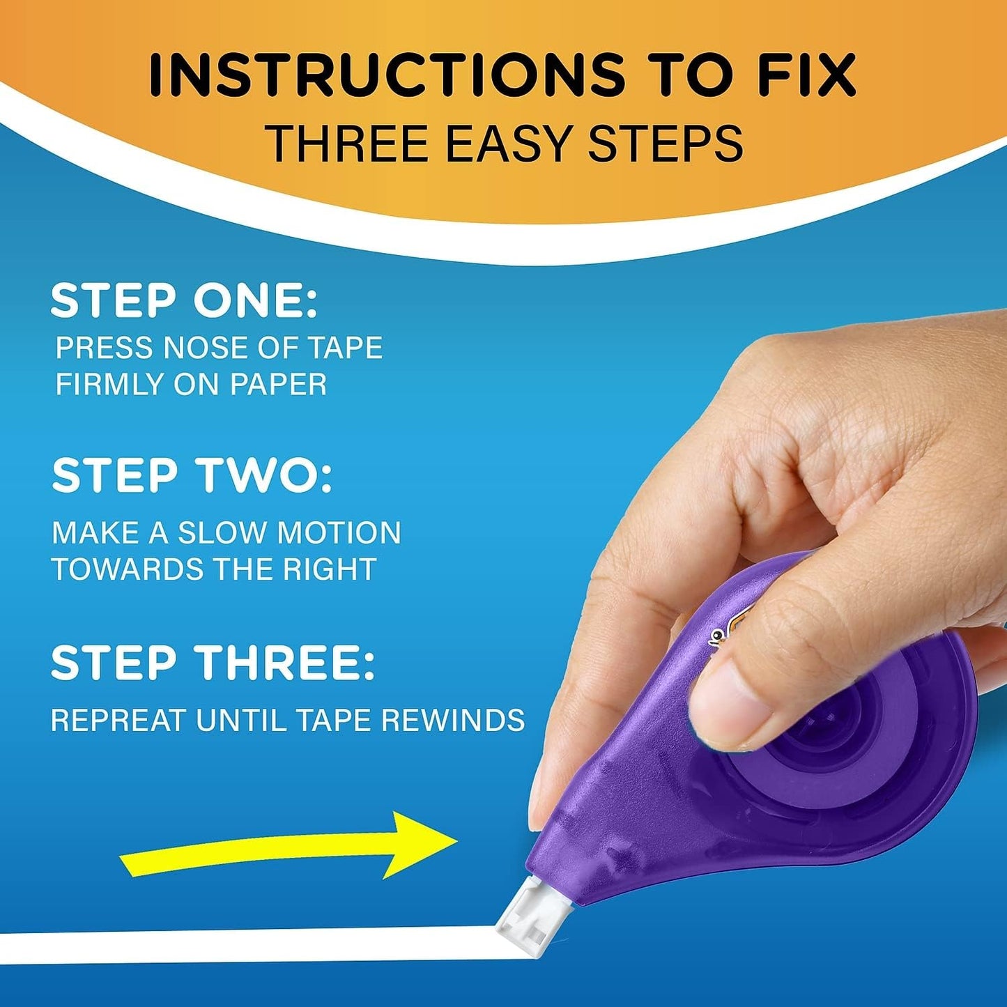 BIC WOTAPP418 Wite-Out EZ Correct Correction Tape, Non-Refillable, 1/6-Inch x 400-Inch, 4/Pack