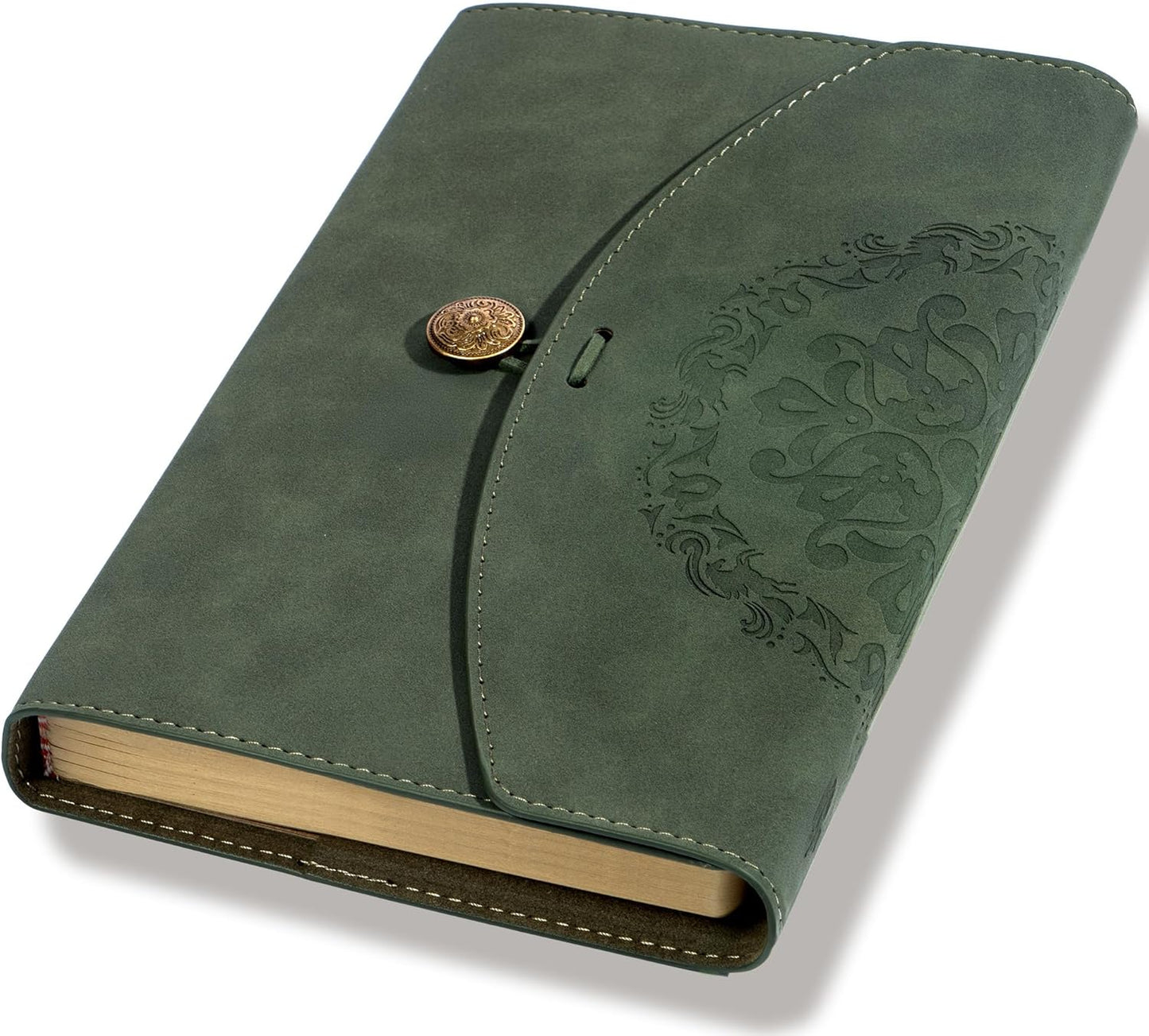 MINICAGIE Journal Notebook for Men Women Gifts Hardcover Leather Mens Journals for Writing 288 Pages 100 Gsm Paper Thick Journaling Notebooks for Work Diary, 5.7x8.3 In, Blue