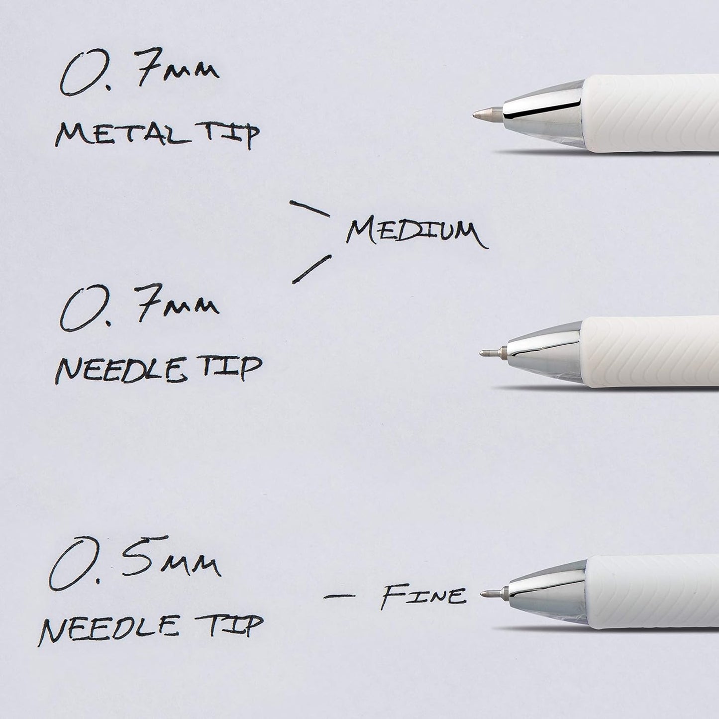 Pentel EnerGel Pearl RTX Retractable Liquid Gel Pen, (0.7mm), Medium Line, Needle Tip, Black Ink, Pack of 2 (BLN77WBP2A)