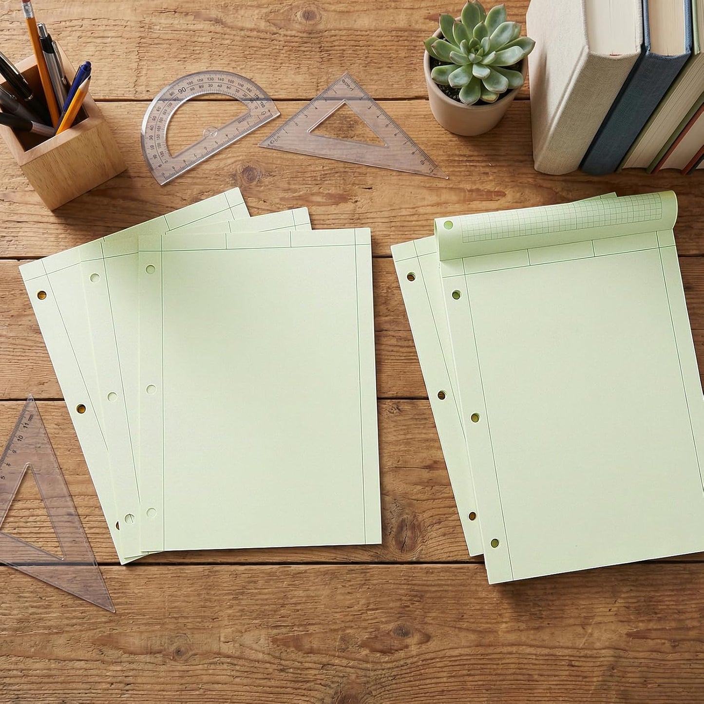BESARME 4 Pack Engineering Paper Notebook A4 Graph Paper Notebook 3-Hole Punched Computation Pad Grid Notebooks for Engineering, 100 Sheets