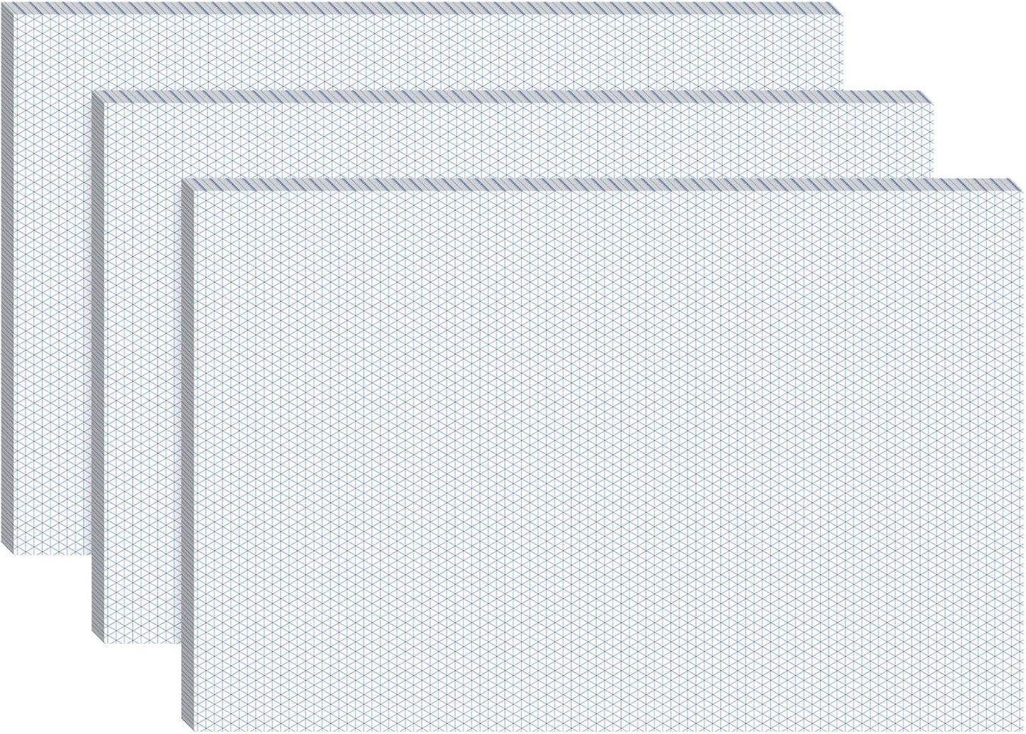 MotiMind 50 Sheets 8.5" x 11" Isometric Graph Paper Pad Isometric Paper Drafting and Graph Pads for 3D Designs Architecture Landscaping Engineering Drafting