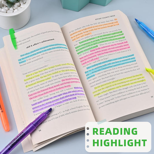 coruscant Assorted Colors Highlighters Set, 20 Pack, Chisel Tip Cute Bible Highlighters and Candy Color, No Bleed Dry Quickly, for Journal Bible Study, Good for thin paper School Office Supplies