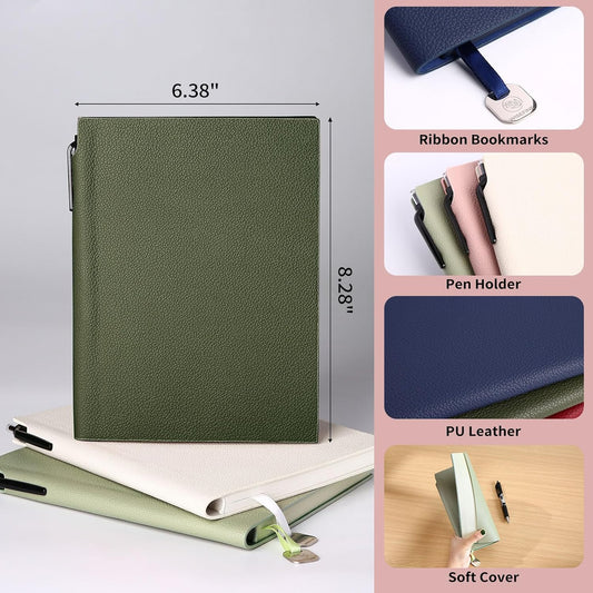 Lined Journal Notebook for Women A5 Softcover Journals for Writing 160 Pages Daily Journaling College Ruled Notebooks for Work School Note Taking, Business 6.38'' X 8.28''