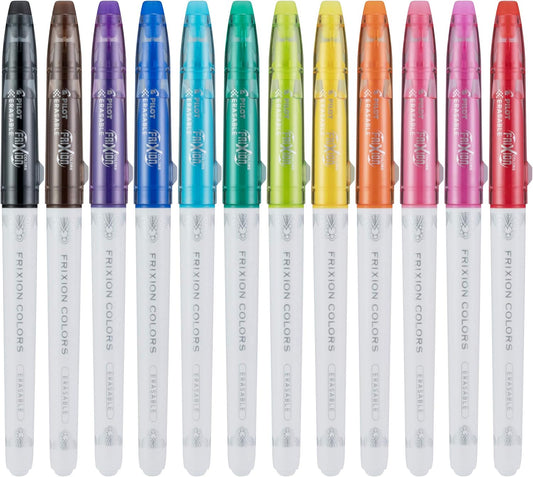 PILOT Pen 44155 FriXion Colors Erasable Marker Pens, Bold Point, Assorted Color Inks, 12-Pack