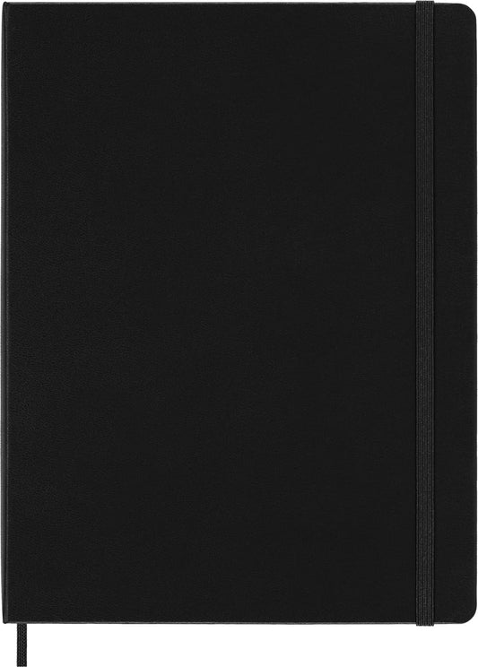 Moleskine Classic Notebook, Hard Cover, XL (7.5" x 9.5") Squared/Grid, Black, 192 Pages