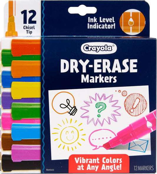 Crayola Take Note Erasable Highlighters (6ct), Assorted No Bleed Highlighters, Chisel Tip Marker Set, For Organizing & Coloring, Gifts