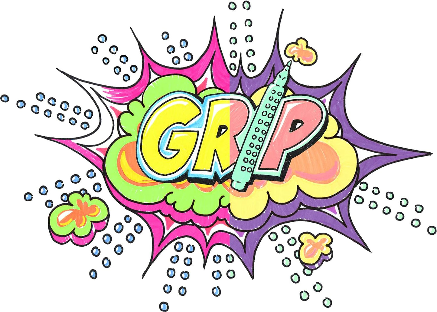 Faber-Castell Grip Colour Felt Tip Pens - Set of 30