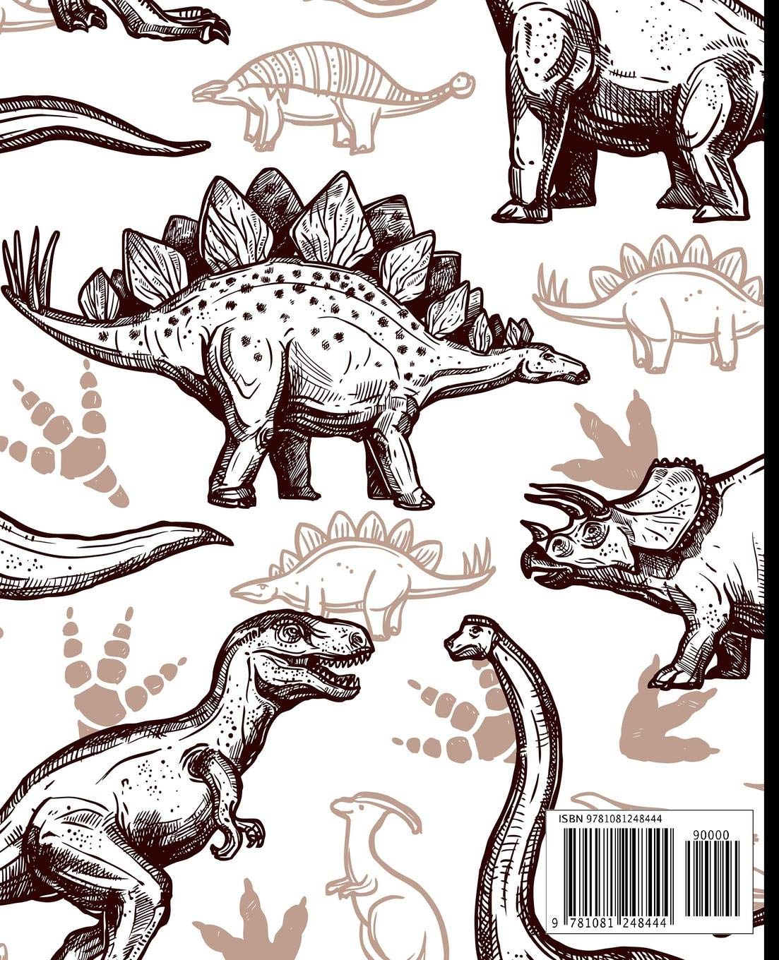 Notebook: Dinosaurs pattern Composition Notebook. 100 pages Wide Ruled Book 7.5 x 9.25 in journal for elementary students, teachers, girls, boys, kids, college students.