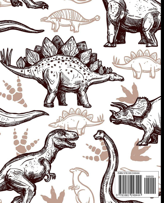 Notebook: Dinosaurs pattern Composition Notebook. 100 pages Wide Ruled Book 7.5 x 9.25 in journal for elementary students, teachers, girls, boys, kids, college students.