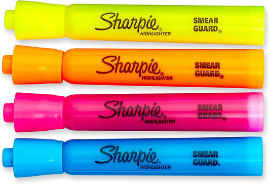 Sharpie Accent Tank-Style Highlighters, 6 Colored Highlighters (25876PP)
