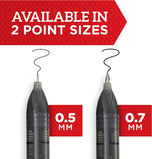 Sharpie Rollerball Pens, Needle Point Tip (0.5mm), Black Ink, 12 Count - Writing, Journaling, Note-Taking, Office Supplies