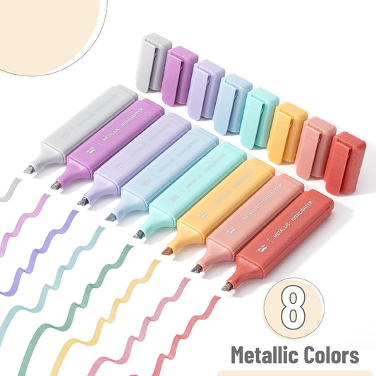 Mr. Pen- Pastel Highlighters, 8 Pack, Highlighters with Firm Chisel Tip, Quick Dry & Non-Toxic, No Bleed on Standard Paper, Ideal for Highlighting, Underlining, Journaling & Coloring
