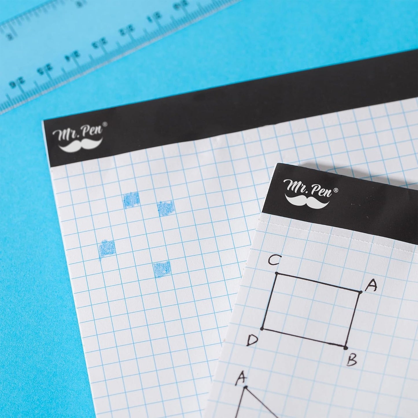 Mr. Pen- Graph Paper Pad, 8.5x11 Inches, 4x4 (4 Squares per Inch), 55 Sheets, Ideal for Math, Graphing and Sketching, Grid Paper for Students, Engineers, Artists