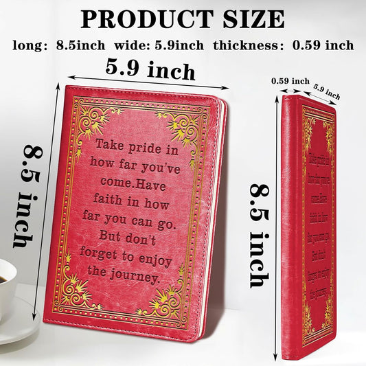Inspirational Gift Appreciate Lined Journal Notebook Graduation Gift Take Pride In How Far You've Come Writing Notebook Encouragement Gift,1 Pack (Yellow),(Take pride-Yellow)