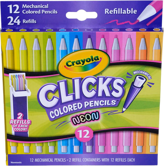 Crayola Clicks Retractable Markers Bold (10ct), Teacher Classroom School Supplies, Spring Crafts, No Dry Washable Markers for Kids
