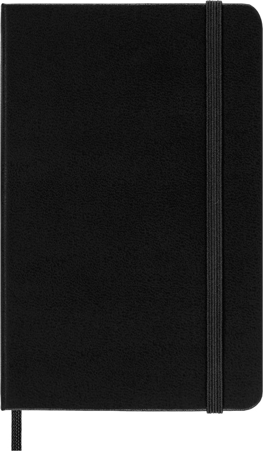 Caderno Clássico, Preto, Capa Dura, Sem Pauta, Tamanho Bolso