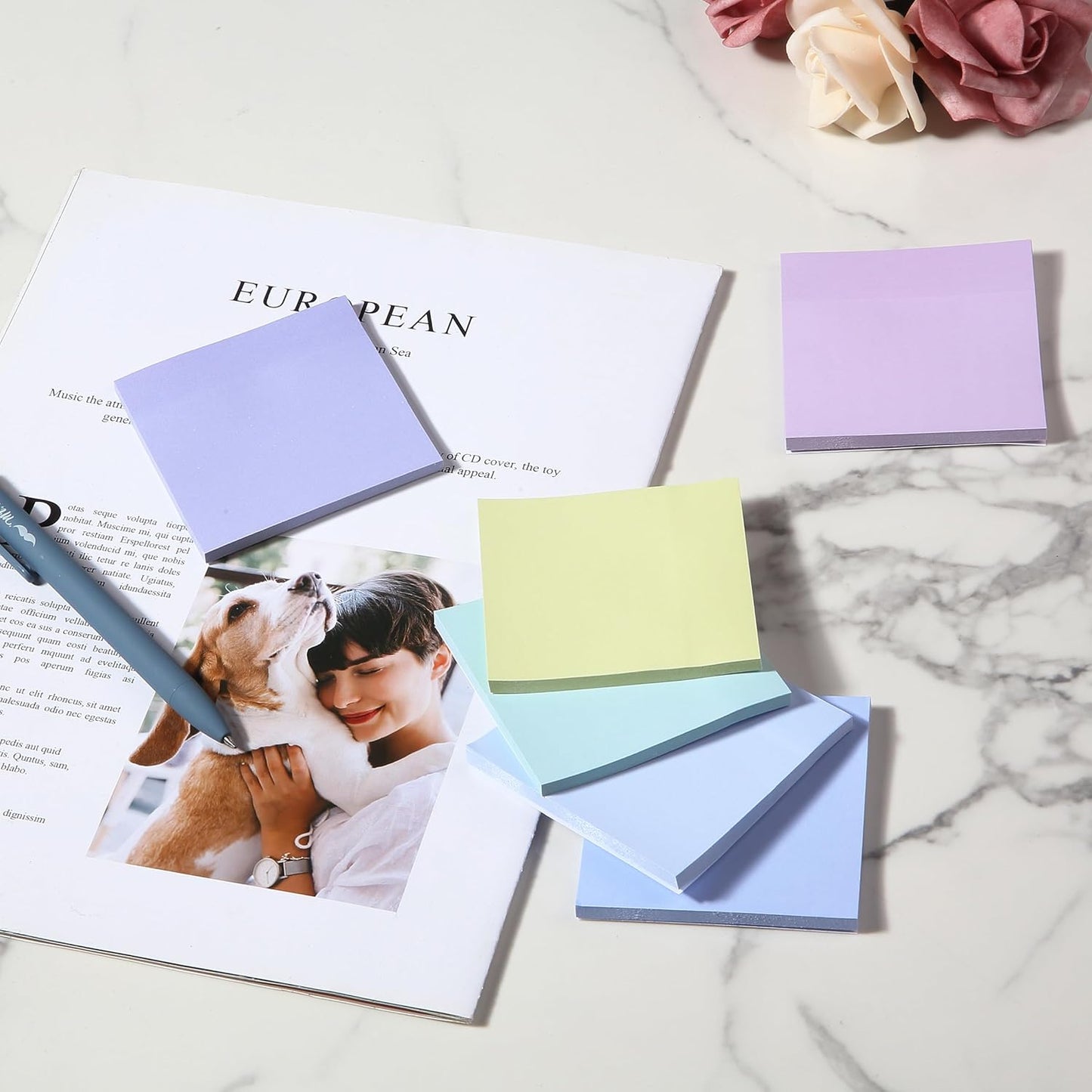 Mr. Pen- Sticky Notes, 3"x3", 12 Pads, 600 Sheets, Summer Colors, Sticky Notes Bulk, Self-Stick Note Pads, Perfect for Office, School, Home, Study & Organization