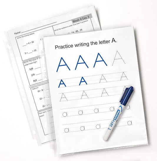 Avery Economy Weight Sheet Protectors, Acid Free, 8.5" x 11", 100 per Pack, 100 Clear Document Protectors Total (75091)