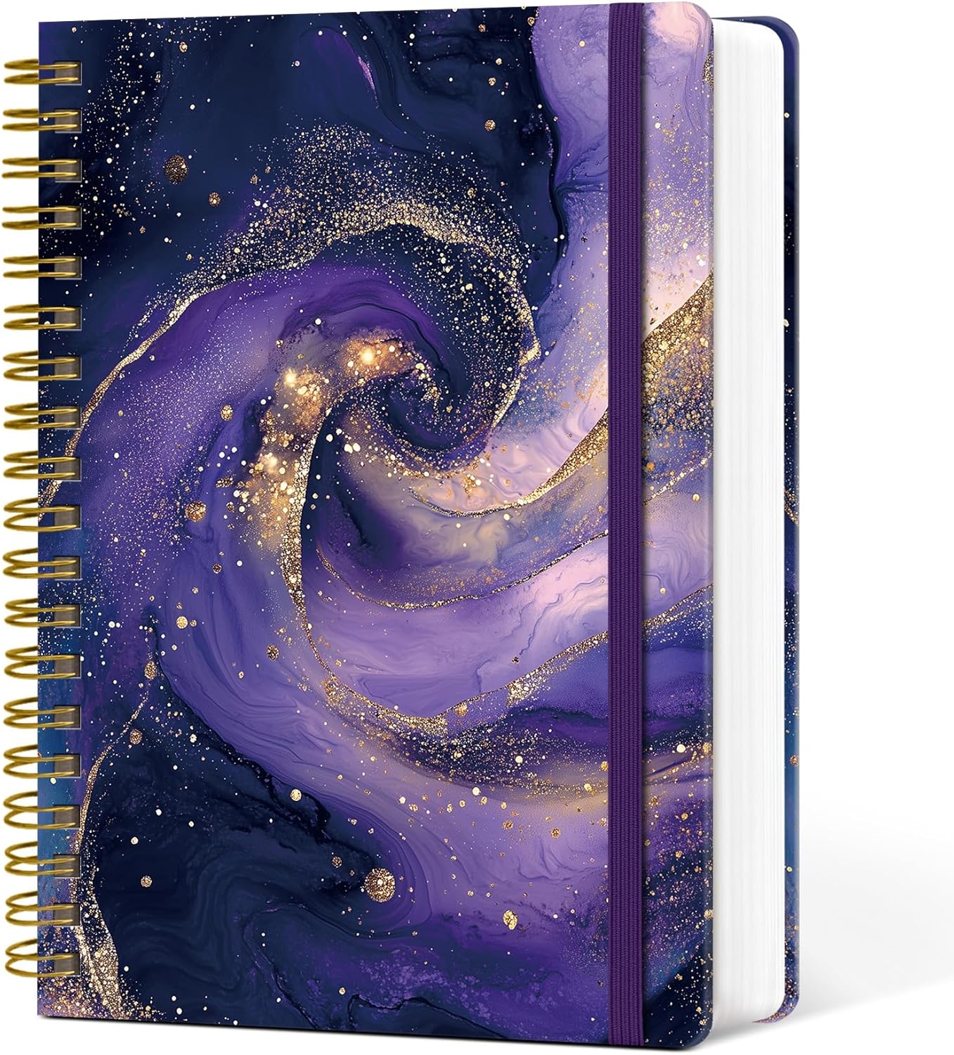Lined Spiral Notebook Journal for Work, 300 Pages Thick B5 (7.1"x10") College Ruled Journal for Women & Writing, Hardcover Notebook for Note Taking, Perfect for Office Home School Supplies, Purple
