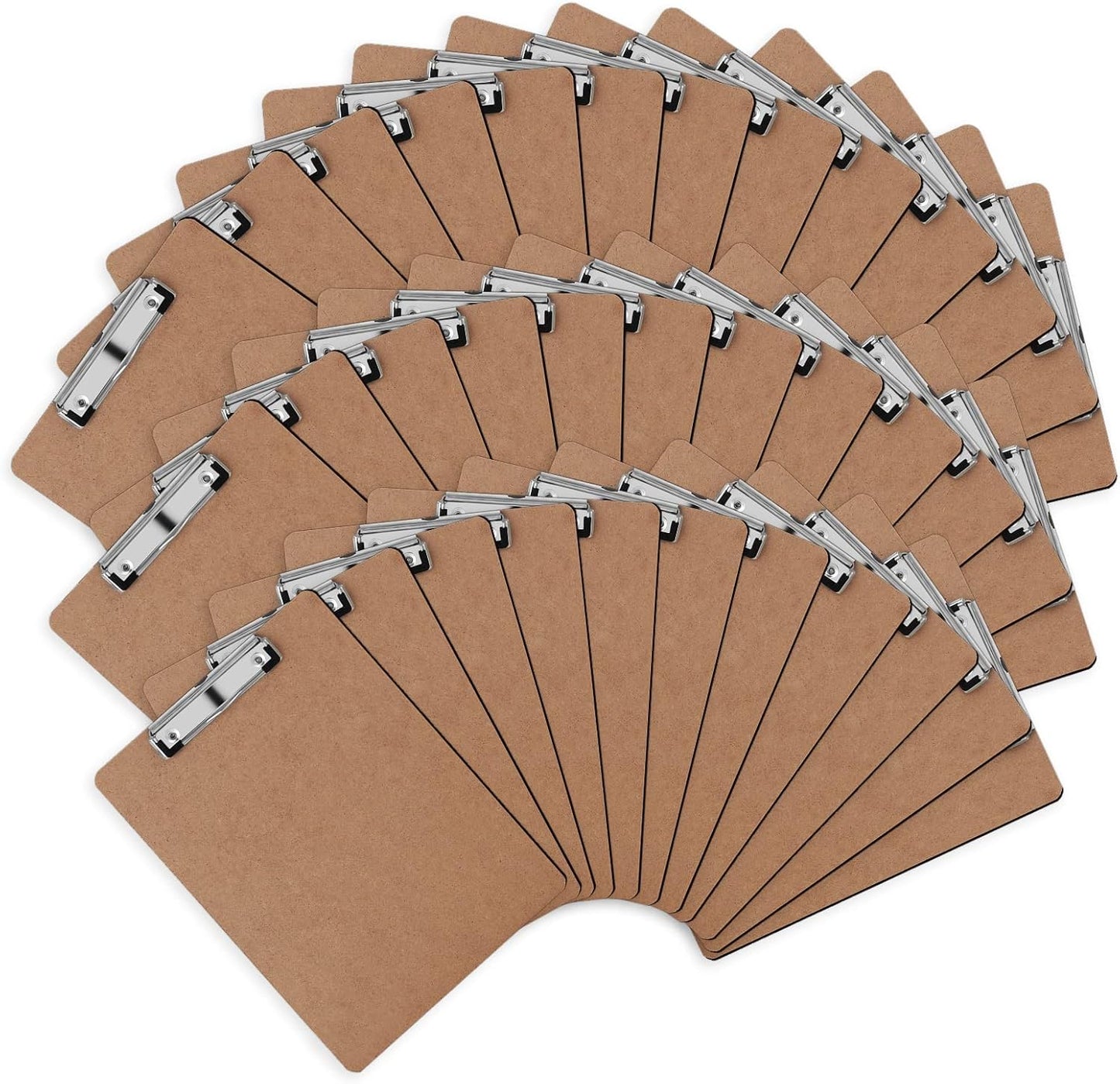 Clipboards, PANDRI 26 Pack Hardboard Office Clipboards, Low Profile Clip, Clip Boards 8.5x11 Standard Letter Size, Classroom Supplies, ECO Friendly