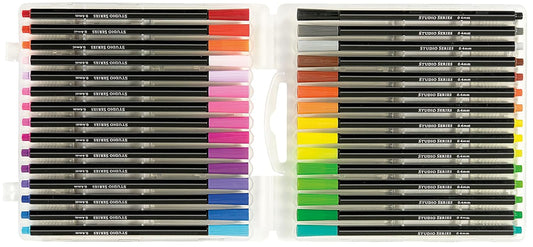 Studio Series Fine-Line Marker Set (30 vibrant colors, 0.4mm tips) (Perfect for Art Projects, Bullet Journaling, Coloring, and More)