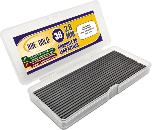 June Gold 640 Pieces, 0.5 mm HB #2 Lead Refills, 160 Pieces Per Dispenser, Fine Thickness, Break Resistant Lead/Graphite (Pack of 4 Dispensers)