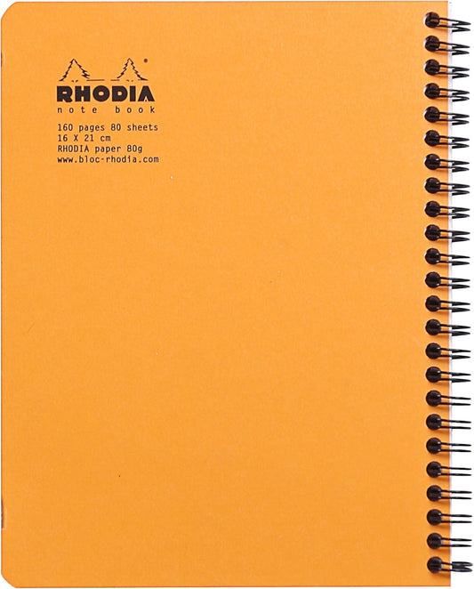 Rhodia Wirebound Notebooks - Lined w/ margin 80 sheets 8 1/4 x 11 3/4 in. - Black cover