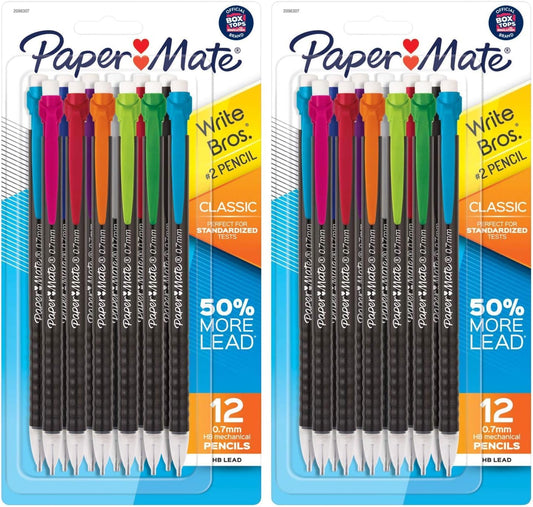 Paper Mate Write Bros. Classic Mechanical Pencils, 1 Dozen