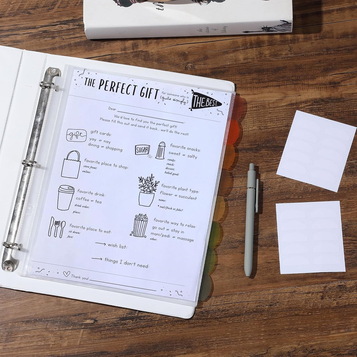 Mr. Pen- Clear Sheet Protectors with Tabs, 8.5x11 Inches, 8 Tabs, 2 Sets, Durable Clear Plastic Dividers for 3 Ring Binders, Insertable Index Page Divider with Multicolor Tabs