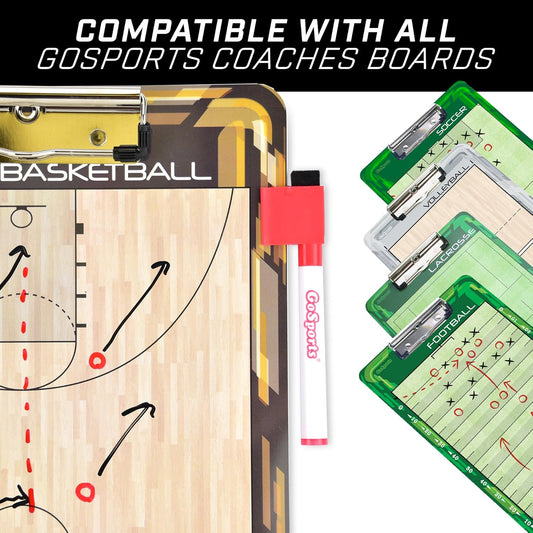 GoSports Premium Dry Erase Coaches Clipboards โ Basketball, Baseball, Football, Soccer, Hockey, Volleyball, Lacrosse