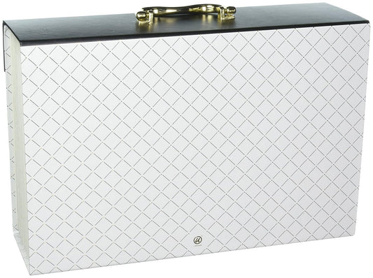 U Brands Modern-Noir Expandable File 19 Pocket, White (201A0206)