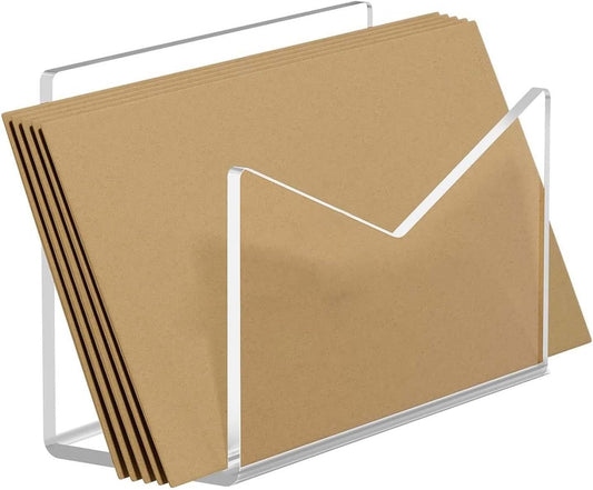 Desktop Letter Holder Mail Holder Organizer Notebook Envelope Holder Mail Sorter Paper Letter Rack File Holder for Countertop