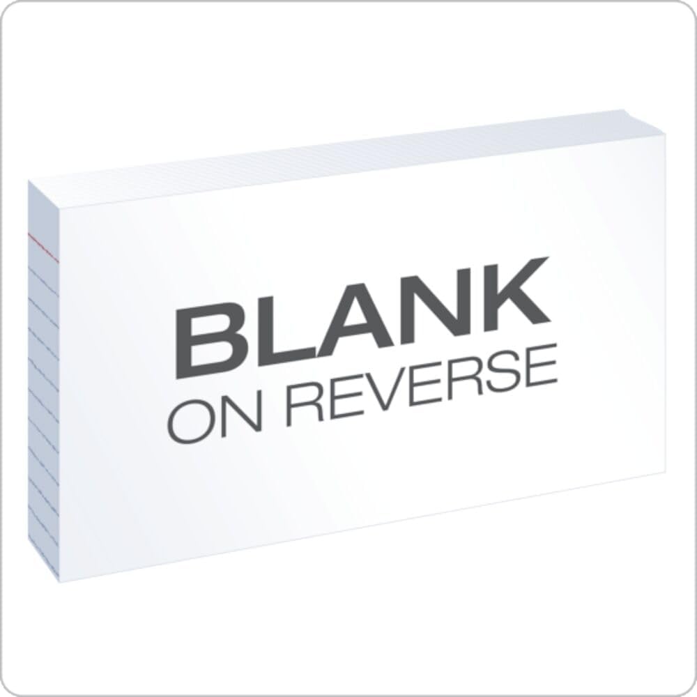 Ruled Index Cards, 3" x 5", White, 100-Pack (31)