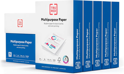 TRU RED Printer Paper, 8.5" x 11" -inch, 20 lbs., For Office, School & Home