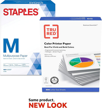 TRU RED Printer Paper, 8.5" x 11" -inch, 20 lbs., For Office, School & Home