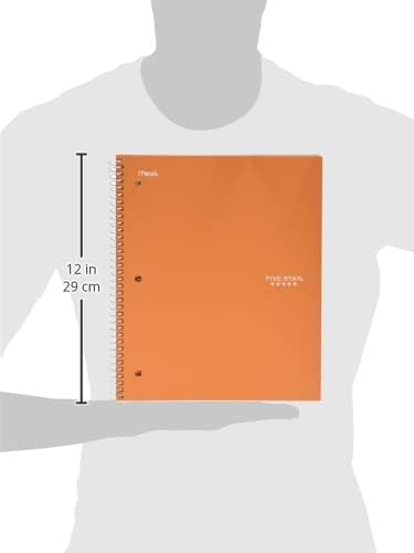 Five Star Spiral Notebook + Study App, 1 Subject, Graph Ruled Paper, 8-1/2" x 11", 100 Sheets, Fights Ink Bleed, Water Resistant Cover, Tidewater Blue (06190AA4)