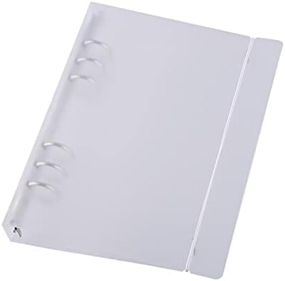 A4 4-Holes Round Ring View Binders Plastic Cover, Refillable Notebook Journal Binder File Folder, Loose Leaf Sheet Protector/DIY Scrapbooking/Binder Cover Protector (Purple)