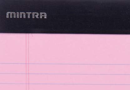 Mintra Office Colorful Legal Pads - Includes 2 Blue, 2 Pink, and, 2 Green Writing Pads, Micro Perforated Lined Sheets, Ideal for Professional & Personal Use, 5"x8" Narrow Ruled, 6 pack Basic Pastel