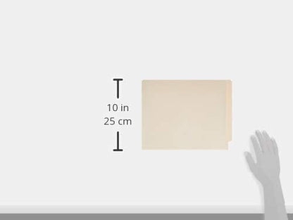 Smead Shelf-Master End Tab File Folders, 100 Count, Manila, Reinforced Straight-Cut Tabs, Letter Size