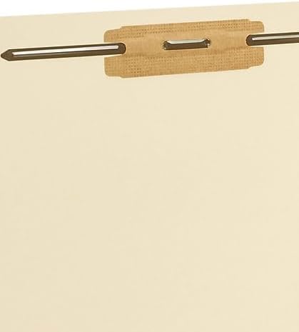 Staples Reinforced End‑Tab Classification Folders, Letter Size, Manila, Durable 2‑Fastener Design – 100/Carton