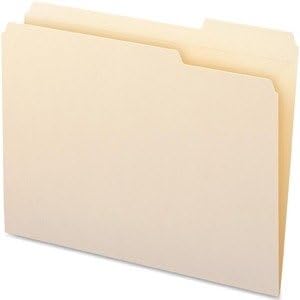 Smead File Folders Letter Size, Reinforced 1/3-Cut Tab, Assorted Positions, Letter Size, Manila Folders 8.5 x 11, 100 per Box (10334)