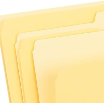 Staples Recycled File Folders, Legal Size, 1/3‑Cut Tabs, Manila, 30% Recycled Paper Stock, 100/Box